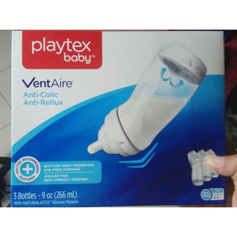 SET 3 BÌNH SỮA PLAYTEX CỔ RỘNG  266ML