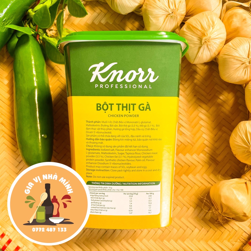BỘT NÊM THỊT GÀ KNORR - LOẠI  500GR- HỦ 1KG