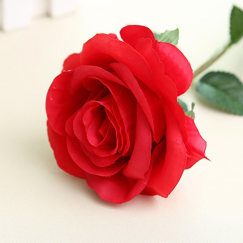 Artificial Rose Flannel Artificial Flowers Real-like Wedding Home Decor