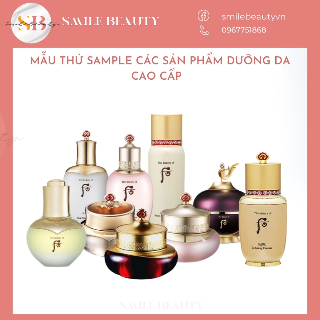 (Mẫu thử) 2 sample các sản phẩm dưỡng da cao cấp thương hiệu Whoo - Ohui
