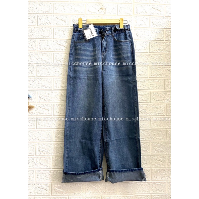 Size S (sẵn) | Quần jeans ulzzang ống rộng MS1838 | BigBuy360 - bigbuy360.vn
