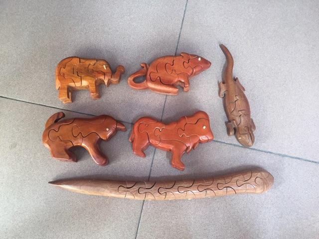 12 con giáp bằng gỗ lắp ghép