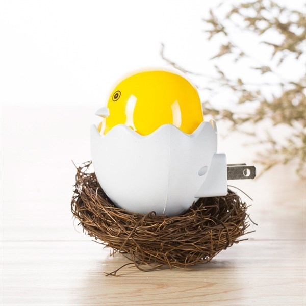 Đèn Ngủ Cảm Ứng Hình Quả Trứng Gà Tự Phát Sáng Về Đêm, Đèn Ngủ Cảm Biến Cho Ánh Sáng Vàng Dịu Nhẹ, Tiết Kiệm Điện