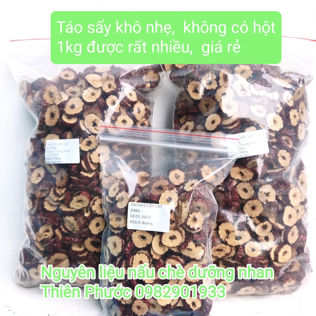 táo đỏ sấy cắt lát - 1kg tặng 100g chỉ 99k