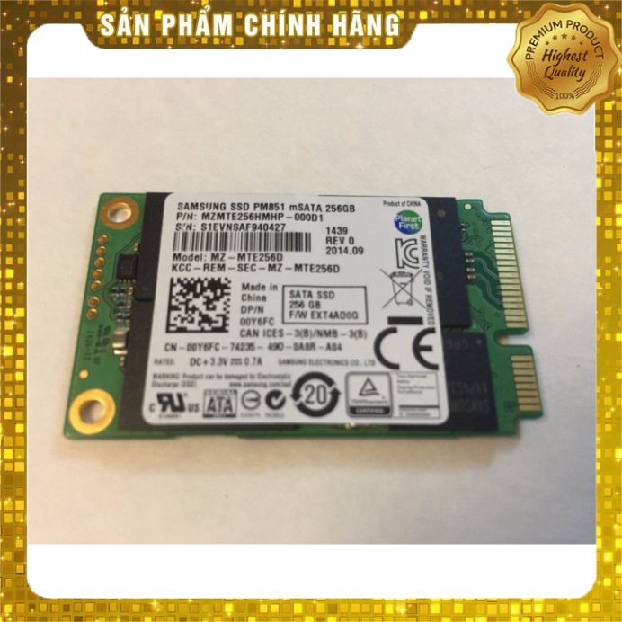 Ổ đĩa cứng MSATA SSD 256GB Samsung dành cho laptop có khe gắn ổ cứng mSATA