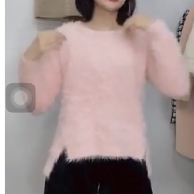 Áo Lông Thỏ Màu Hồng Phấn
