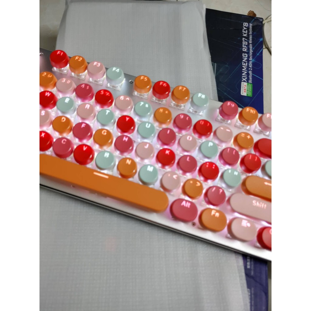 Bàn phím cơ Không Dây Bluetooth Pin Sạc Xinmeng K950 LED Rainbow | BigBuy360 - bigbuy360.vn