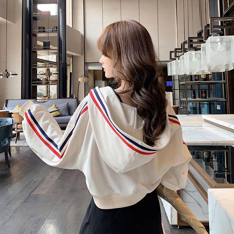 Áo Hoodie Vải Mỏng Kẻ Sọc Kiểu Hàn Quốc Thời Trang Mùa Xuân 2020