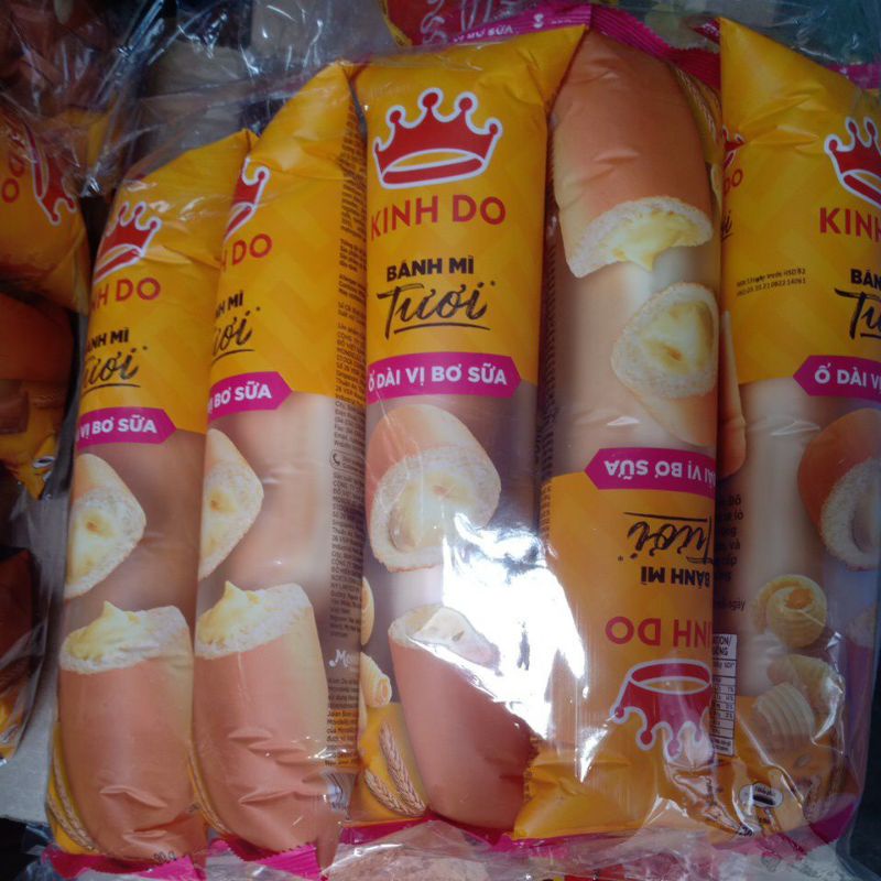 Combo 5cái bánh mì tươi ổ dài bơ sữa, socola, khoai môn ( HSD 13 ngày)