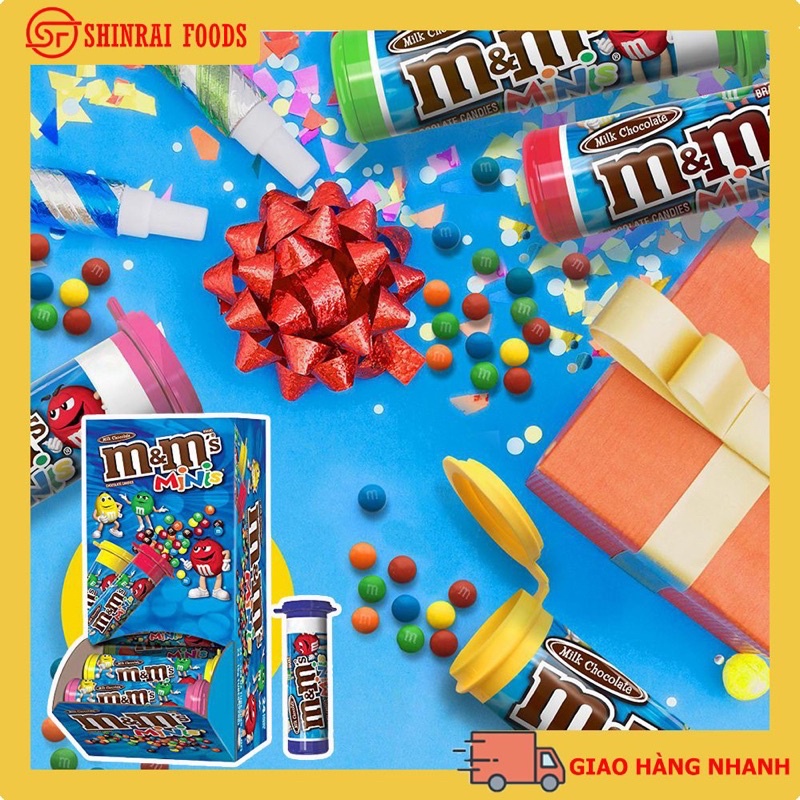 Socola M&amp;M mini Mỹ( ống)