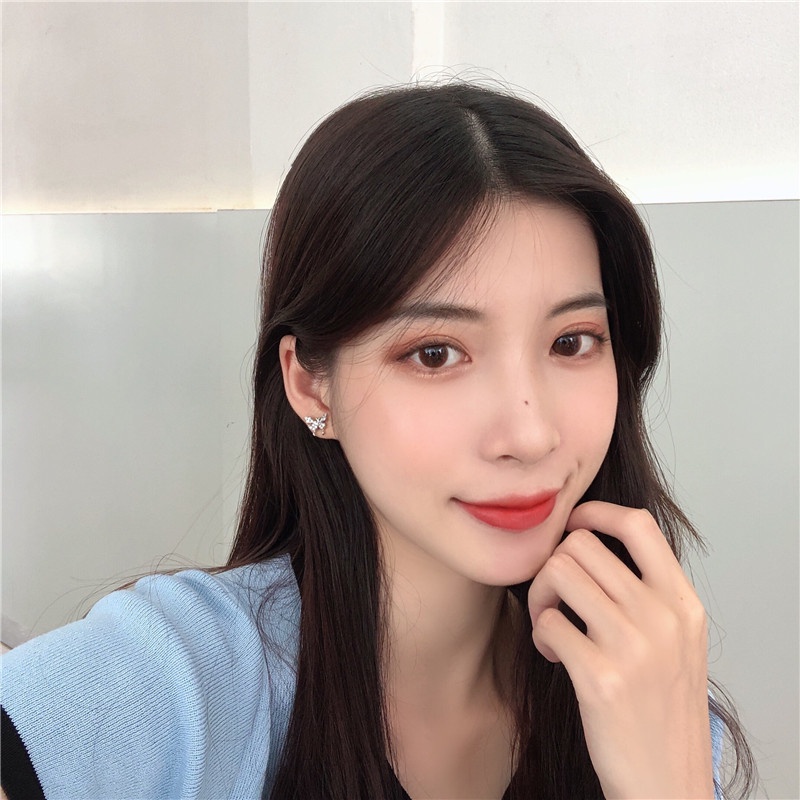 Khuyên Tai Hình Bướm Đính Đá Nhỏ Xinh Thời Trang Mùa Hè Cho Nữ