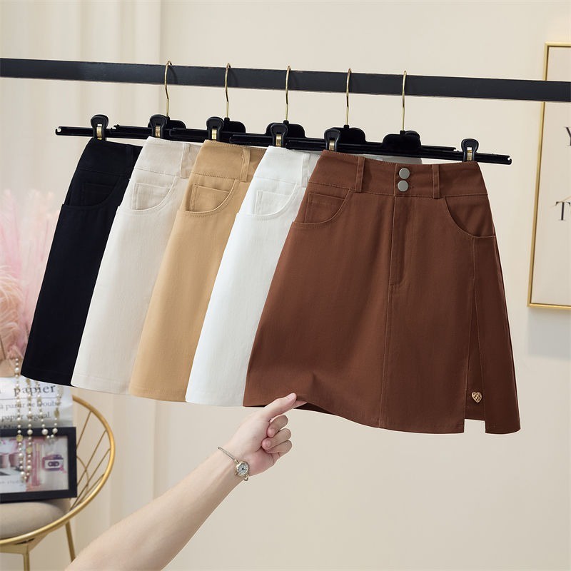 Chân Váy Chữ A Lưng Cao Thời Trang Mùa Thu Hàn Quốc 2022 Mới