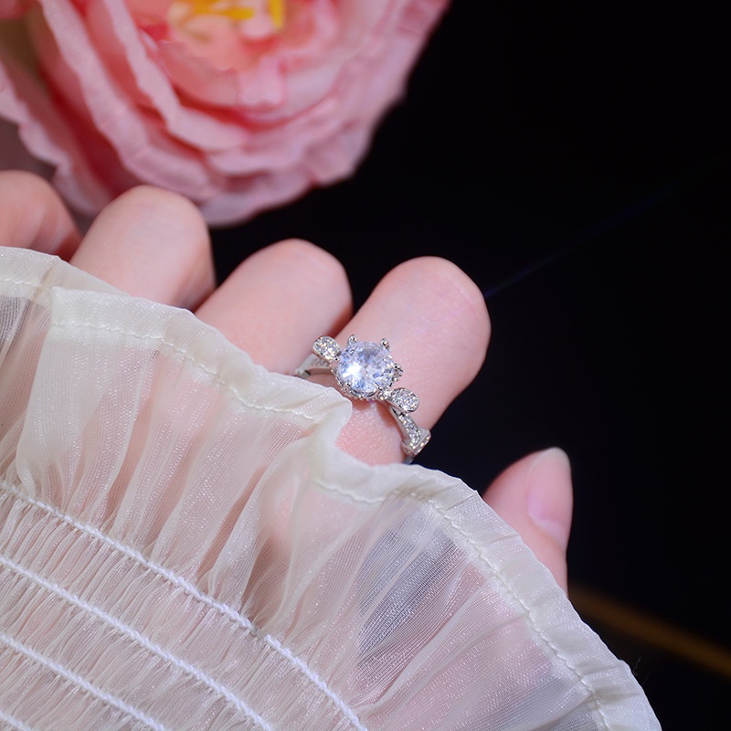 Bộ Nhẫn Mở Hình Bướm Đính Đá Zircon Thời Trang Cho Nữ