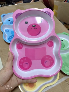 Bát ăn dặm 2 ngăn hình gấu đáng yêu cho bé