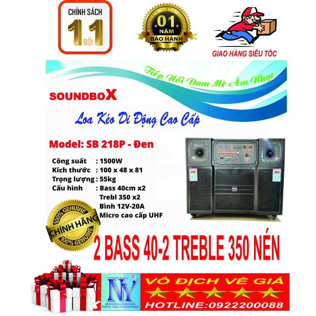 LOA KÉO CÔNG SUẤT LỚN BASS ĐÔI 40CM 1500W SB CHÍNH HÃNG NY COMPANY