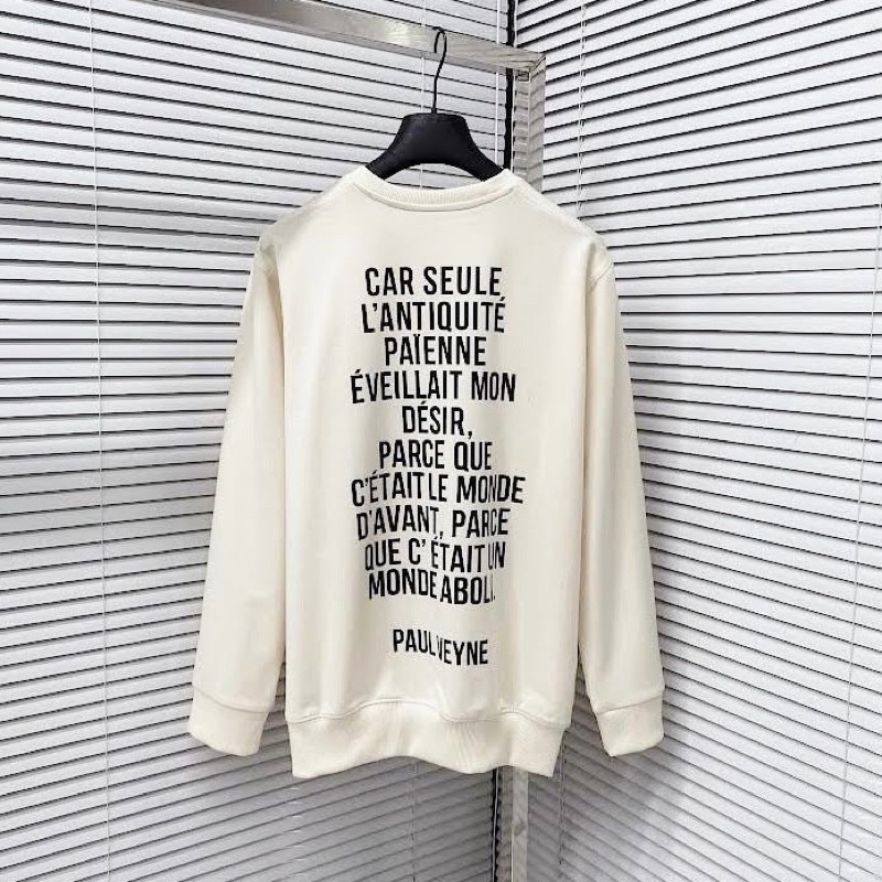 Áo nỉ sweater nam nữ GC Theda Bara in nhiệt chìm ống bo chun chất nỉ cotton dày dặn đẹp