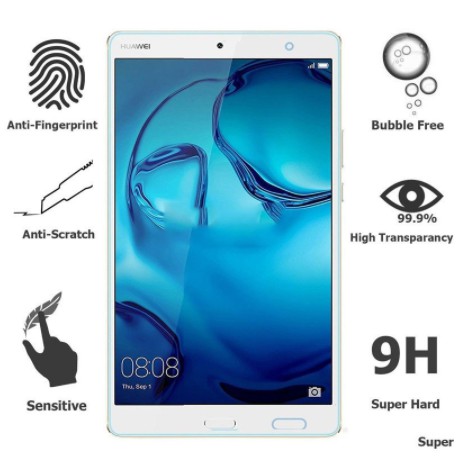 Kính cường lực Huawei Dtab D-01J - M3 8.4 inch | Độ cứng 9H, dày 0.3 mm | Có quà tặng kèm