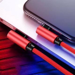 Right Angle Elbow Game Dedicated USB Charger Mesh Data Cable For Apple iPhone Fast Charging Cable