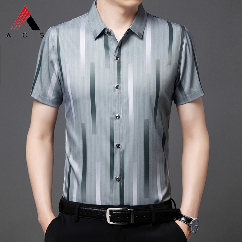 Áo Sơ Mi Ngắn Tay In Họa Tiết Thời Trang Công Sở Dành Cho Nam