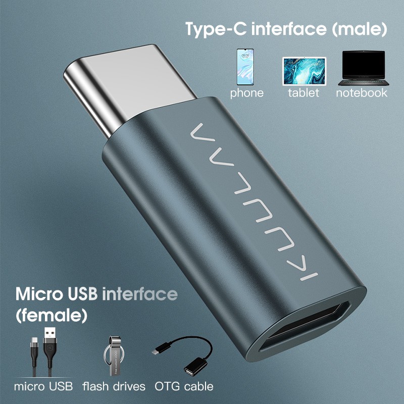 Đầu Chuyển Đổi KUULAA Từ Type C Sang Micro Usb Otg