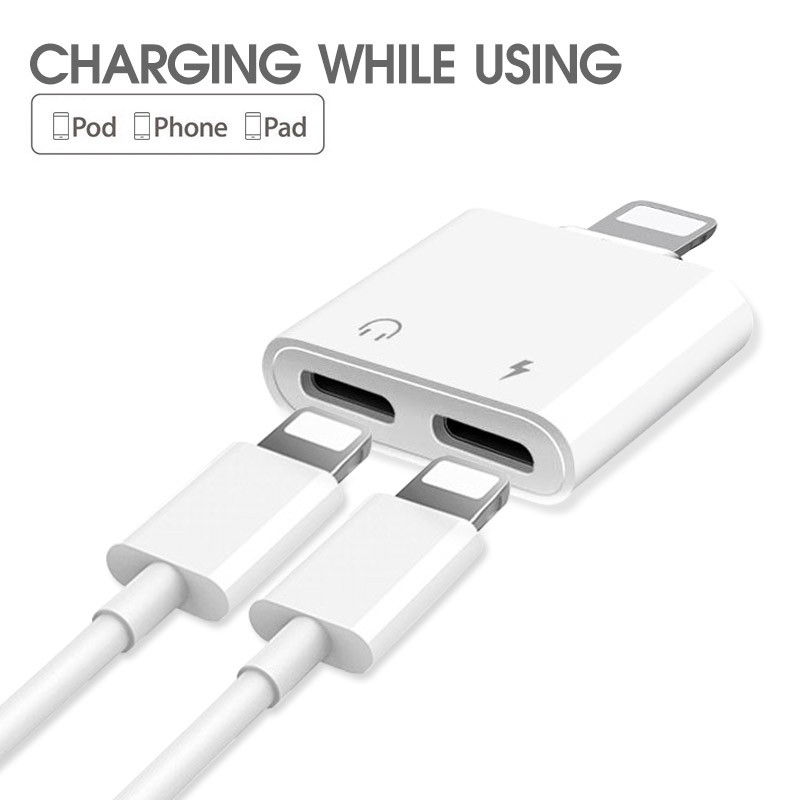 Dây Cáp Chia Hai Cổng Lightning Phù Hợp Cho Iphone 7 8 13