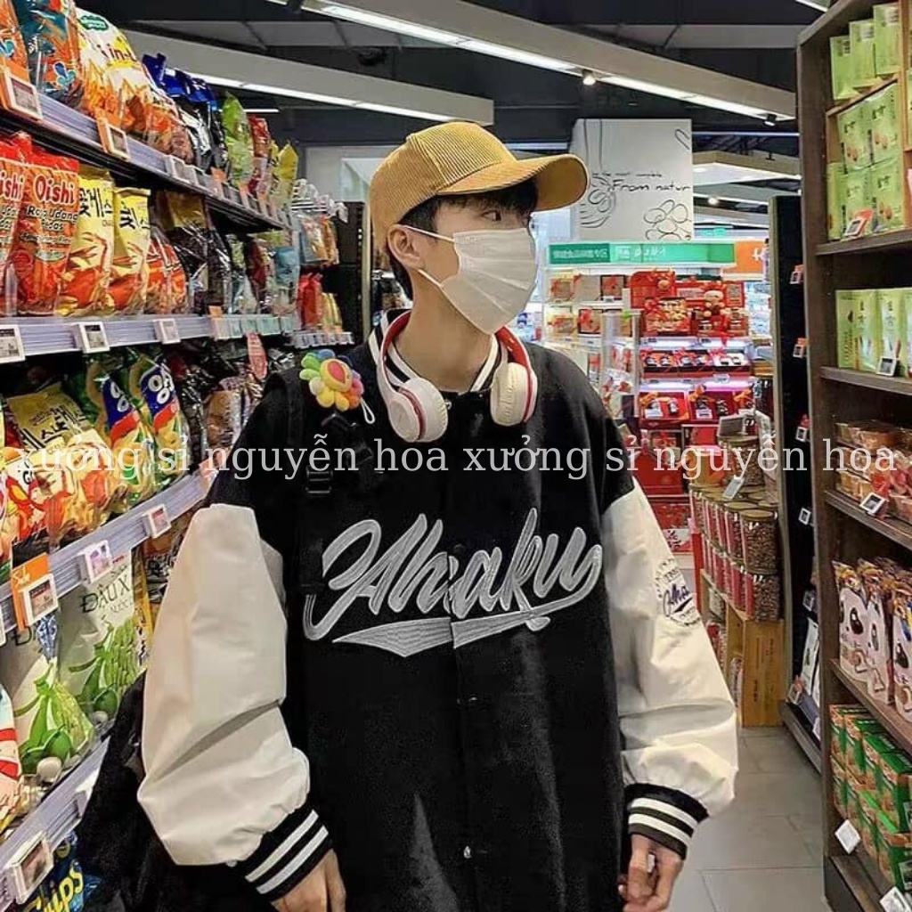 Áo khoác bomber gió 2 lớp Alaska form rộng 70kg unisex dành cho nam nữ đẹp chuẩn ảnh 100% ảnh thật xưởng sỉ nguyễn hoa