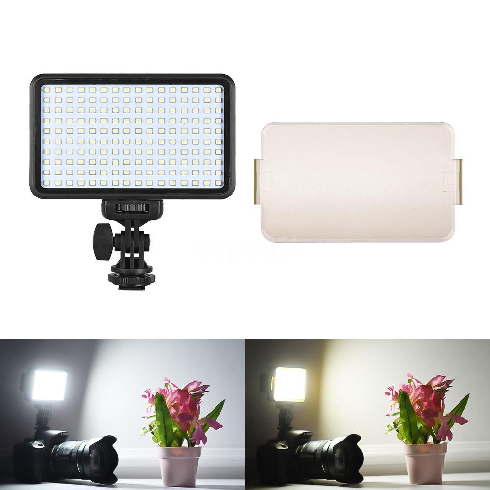 Andoer PAD160 LED Video Light 6000K Dimmable Fill Light Continuous Light Panel 12W CRI90+ with Camera Mount and CT Filte