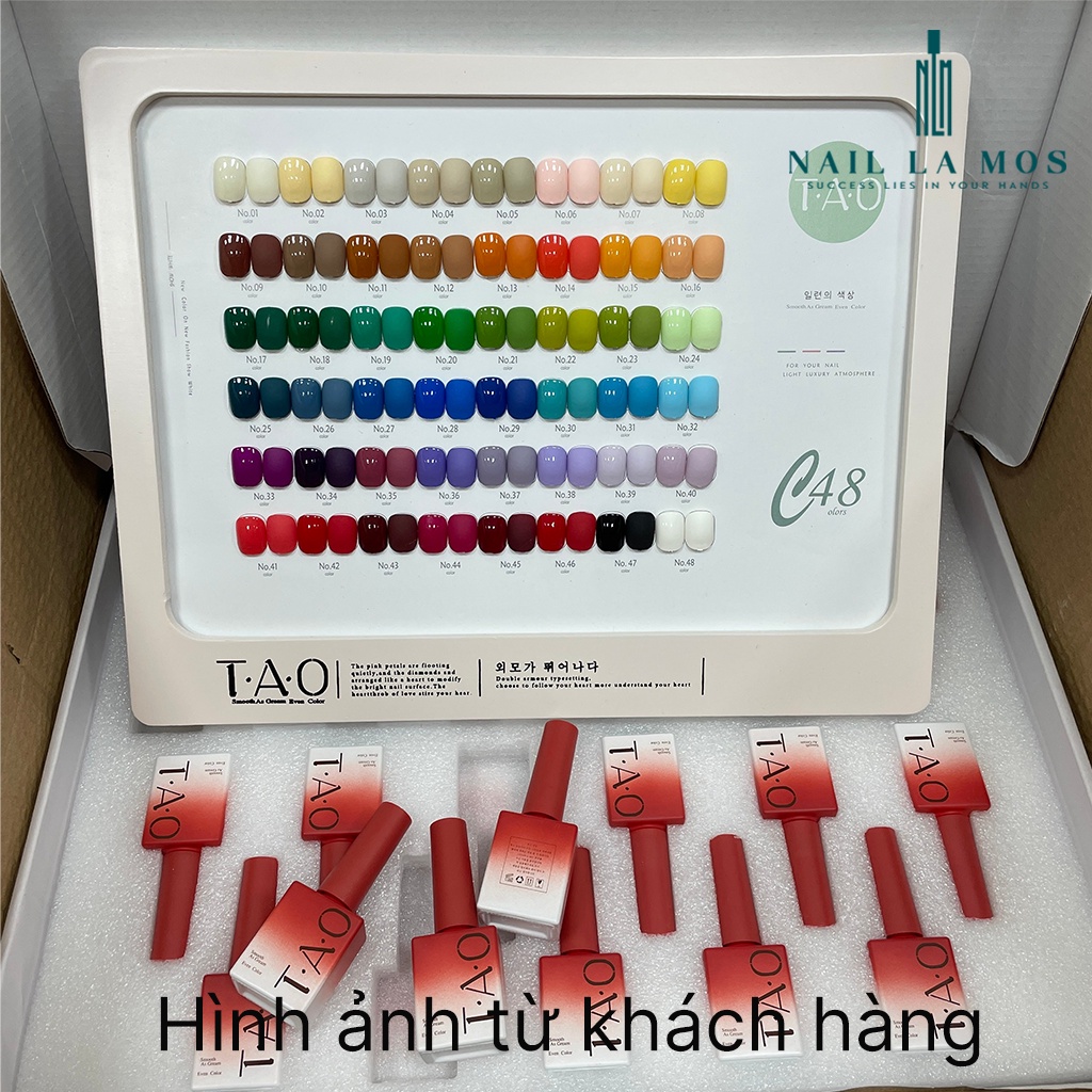 Set sơn gel T.A.O 48 màu chính hãng tông màu Hàn Quốc (tặng kèm bảng màu gỗ và cặp base top)