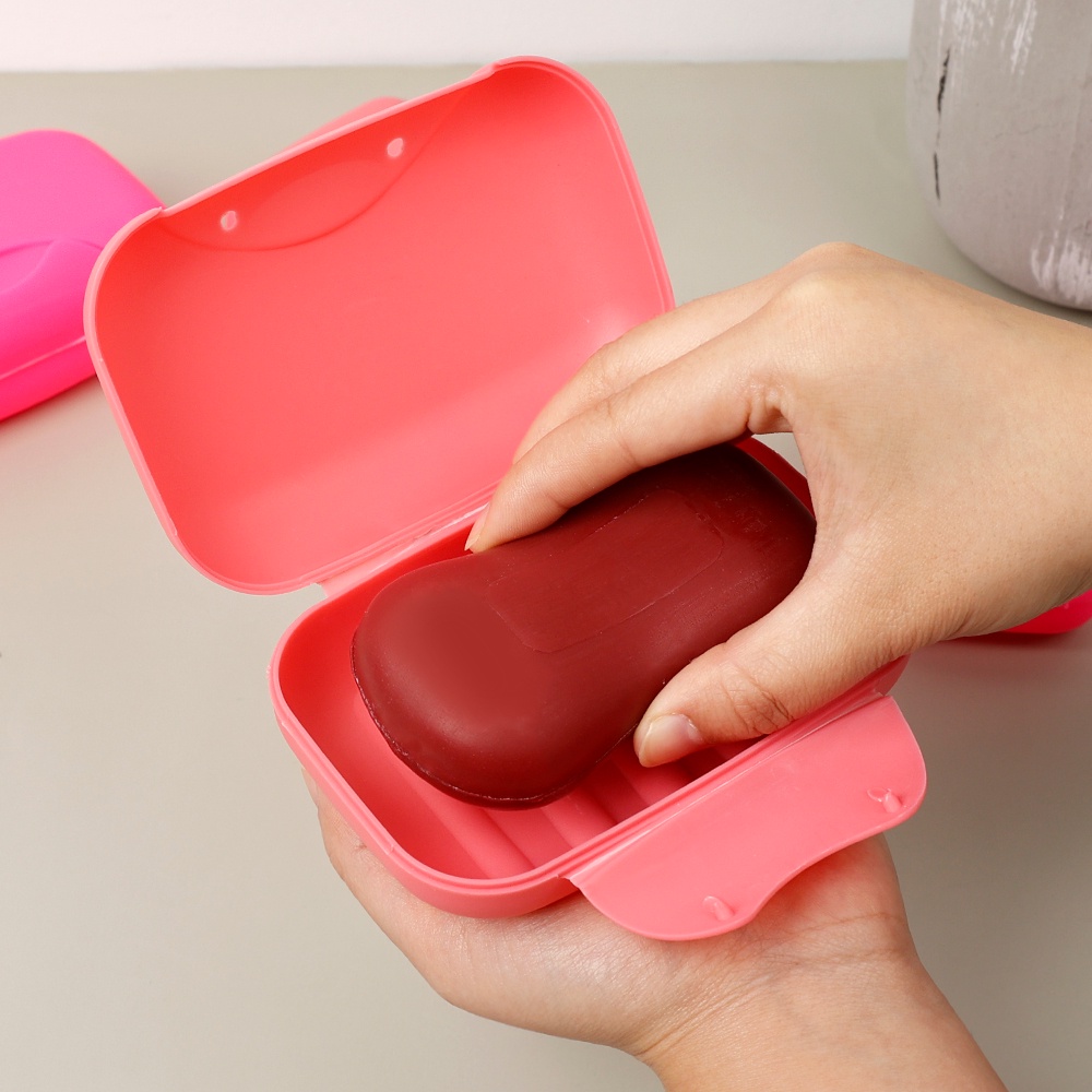 Hộp Đựng Xà Phòng Mini Bằng Nhựa Chống Thấm Nước Chống Rò Rỉ Có Nắp Đậy Sáng Tạo Dùng Khi Đi Du Lịch
