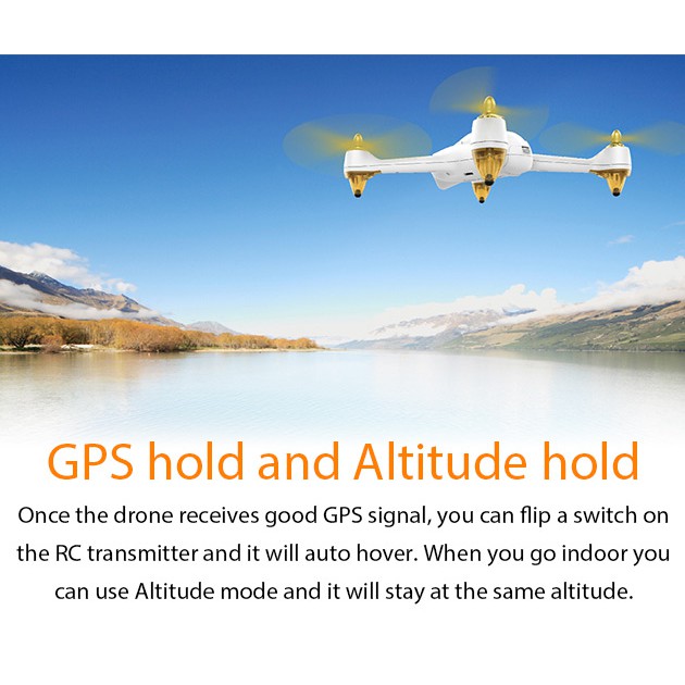 Flycam cao cấp Hubsan H501S có GPS, Tự quay về, Follow me, Camera HD 1080p