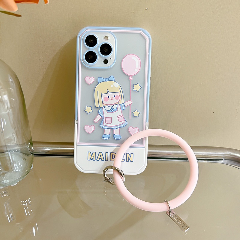 Ốp lưng iphone Ốp Điện Thoại Kèm Giá Đỡ Tàng Hình Cho iphone13Pro 12 11Pro xr 6 7 8 PLUS Dinuo case