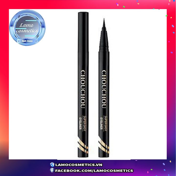 Bút kẻ mắt nước Chou Chou Super Easy Eyeliner Brush siêu mảnh lâu trôi