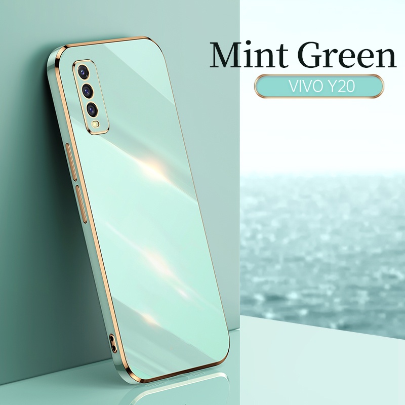 Ốp Điện Thoại Silicon Dẻo Mạ Vàng Vivo Y21 Y21A Y21T Y21S Y33T Y33S Y20 Y20S Y20i Y12S Y15A Y15S Y01 Y75 T1 5G Y12 Y17 Y15 Y31 Y51 Y51A Y19