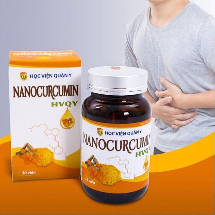Nano Curcumin Học viện Quân Y - Hỗ trợ giảm viêm loét dạ dày (Hộp 30 viên) [Chính Hãng]