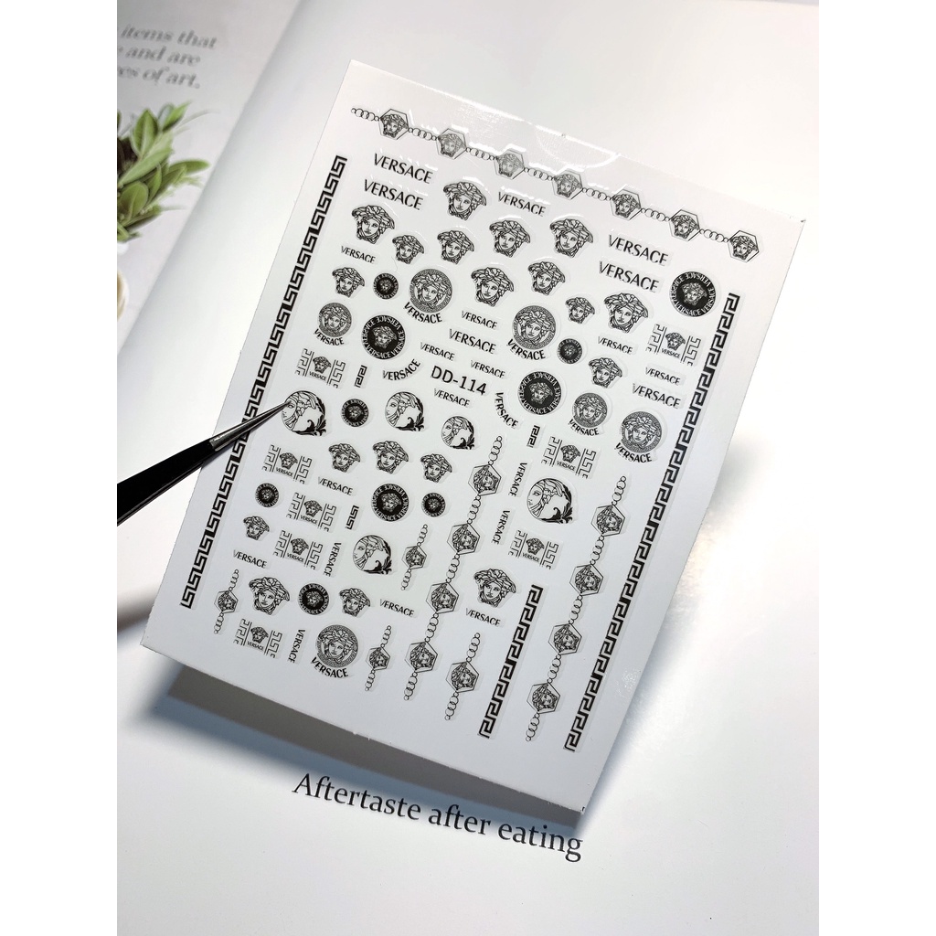 Sticker nail- Stick hình dán móng tay hoạ tiết thương hiệu, hoa, chữ- phần 2