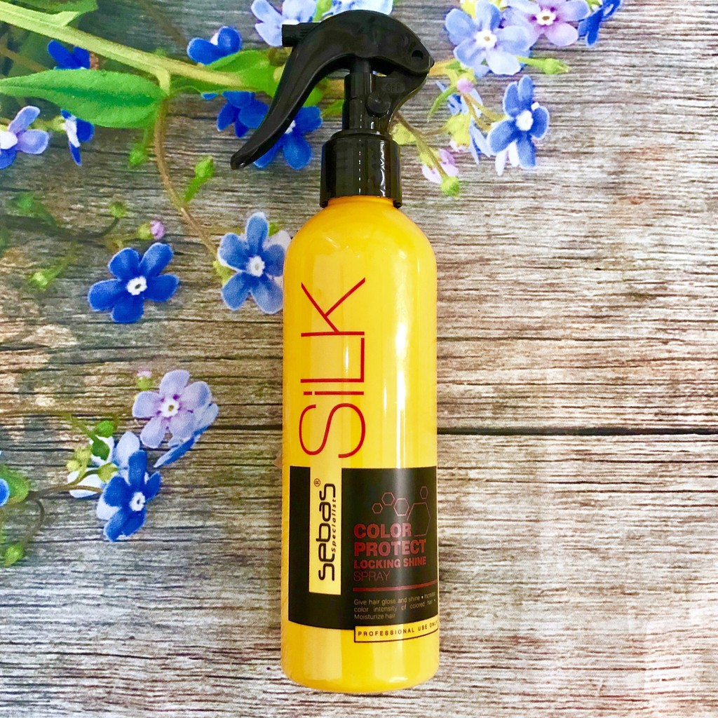 Xịt dưỡng khóa màu tóc nhuộm Sebas Silk Color Protect Locking shine Spray 280ml