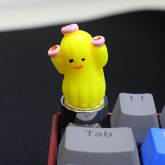 Keycap Lẻ cây xương rồng nghiêng cute ( keycap resin độc lạ )( Keycap Artisan )