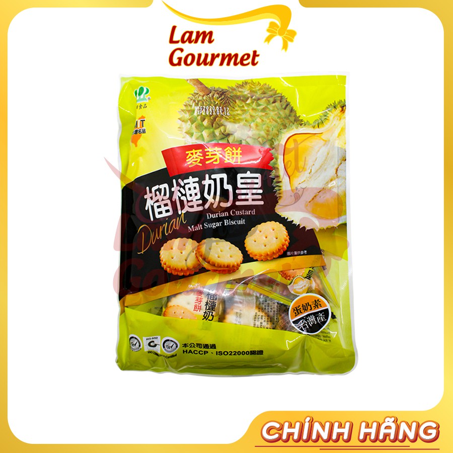 Bánh Quy Sầu Riêng Đài Loan Giòn Nhân Dẻo 180g và 250g - Lam Gourmet