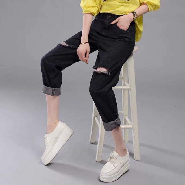 Quần Baggy tây rách gối bigsize phong cách cá tính | BigBuy360 - bigbuy360.vn