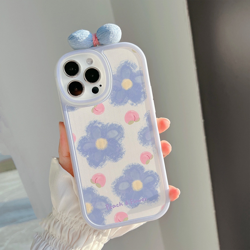 Ốp Điện Thoại TPU Tranh Sơn Dầu Quả Đào Cho iPhone 11 7Plus 8Plus Xr xs Max 13 12 Pro