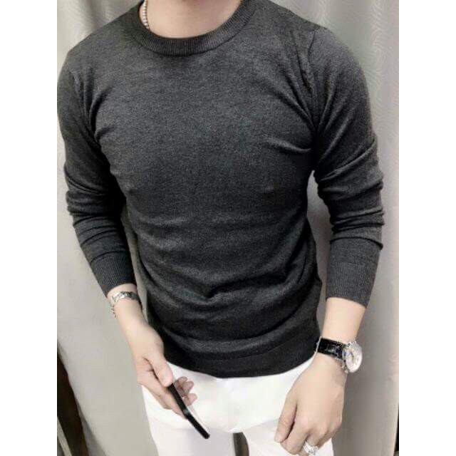 ÁO LEN NAM CỔ TRÒN COTTON dài tay cao cấp FAVITI AL76
