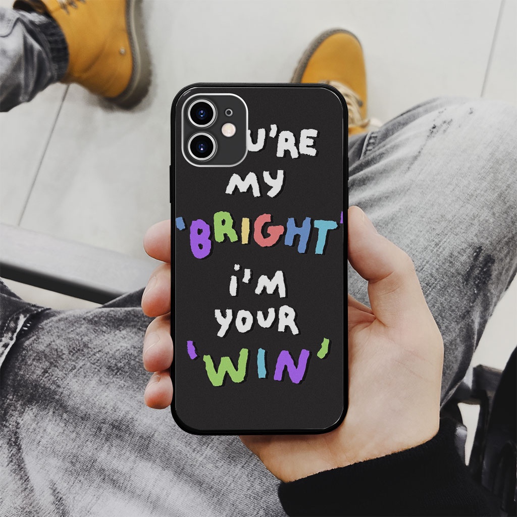 Ốp lưng brightwin slogan cho iphone đủ dòng từ 6 - 13 DV20220024