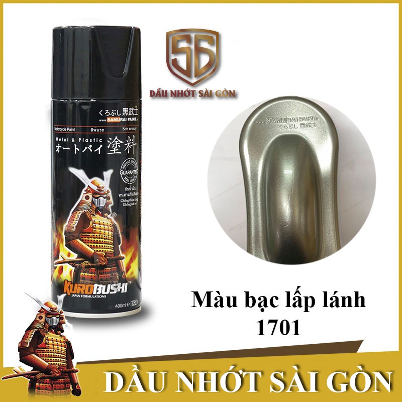 1701 _ Sơn xit Samurai 1701 màu bạc lấp lánh _ Sparkling Sliver