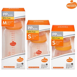 BÌNH SỮA WESSER PP BOTTLE 60ml/ 140ML/ 250ml