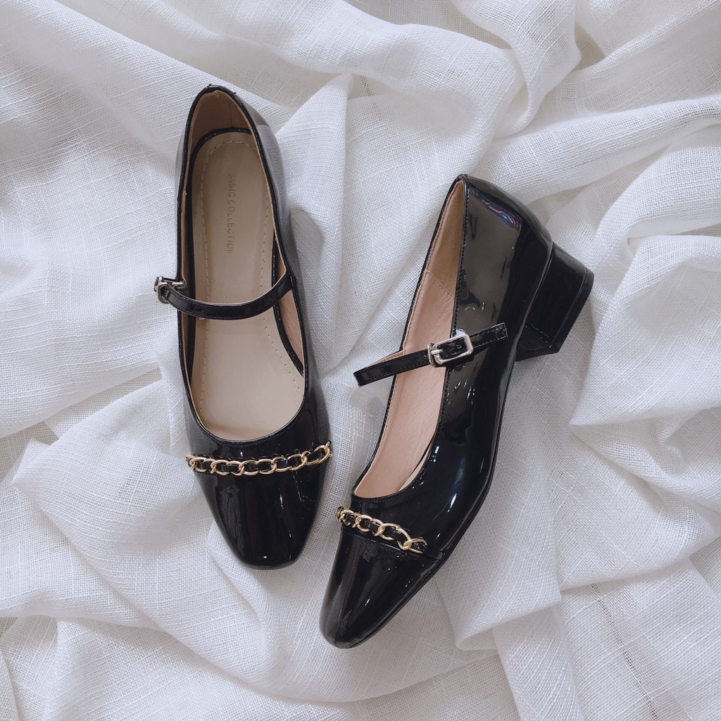 SỤC NỮ LOVIIE BASICS - GIÀY CAO GÓT MŨI TRÒN QUAI NGANG - G220312