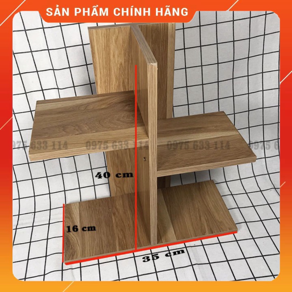 Kệ sách để bàn 💙FREESHIP💙 Giá sách gỗ mini hình xương cá dễ dàng lắp ghép, di chuyển, decor cho căn phòng thêm xinh