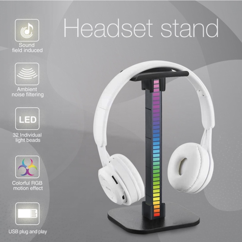 Giá treo tai nghe giá đỡ tai nghe led RGB nháy theo nhạc nhiều chế độ tùy chỉnh