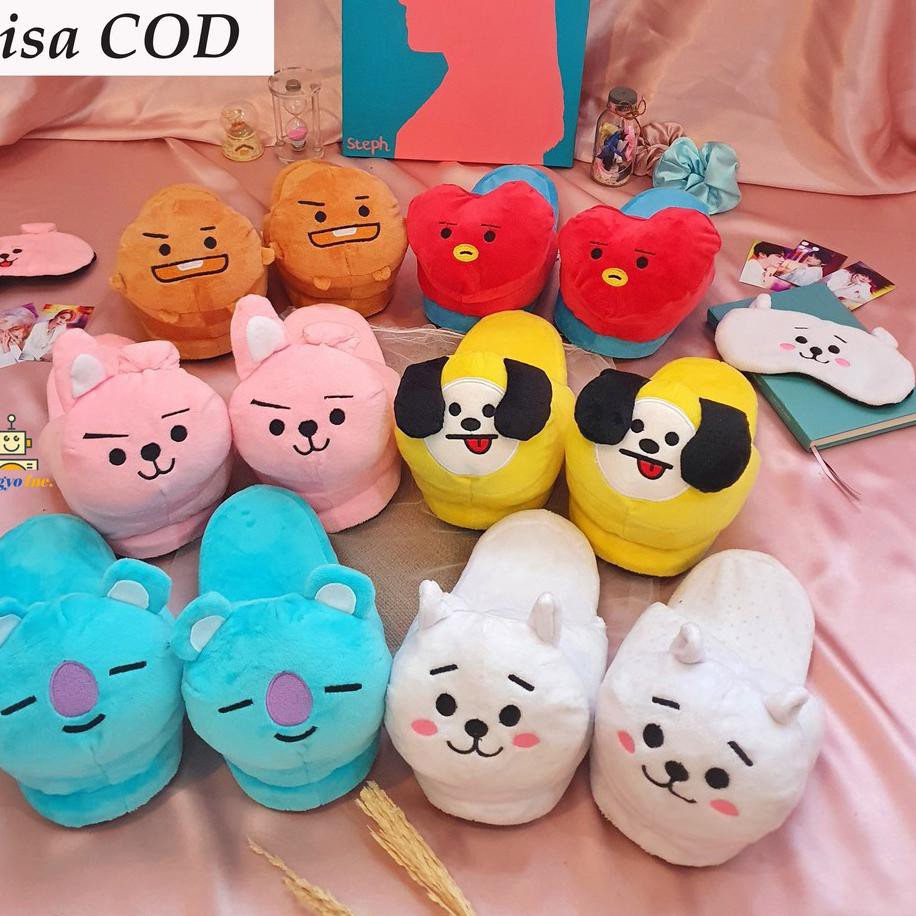 Dép Đi Trong Nhà Chống Trượt In Hình Nhân Vật Bt21 Bts Phong Cách Hàn Quốc Cho Nữ