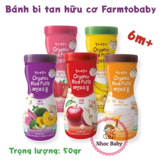 Farm to Baby Bánh ăn dặm bi tan hữu cơ cho bé 6m+ lọ 50g