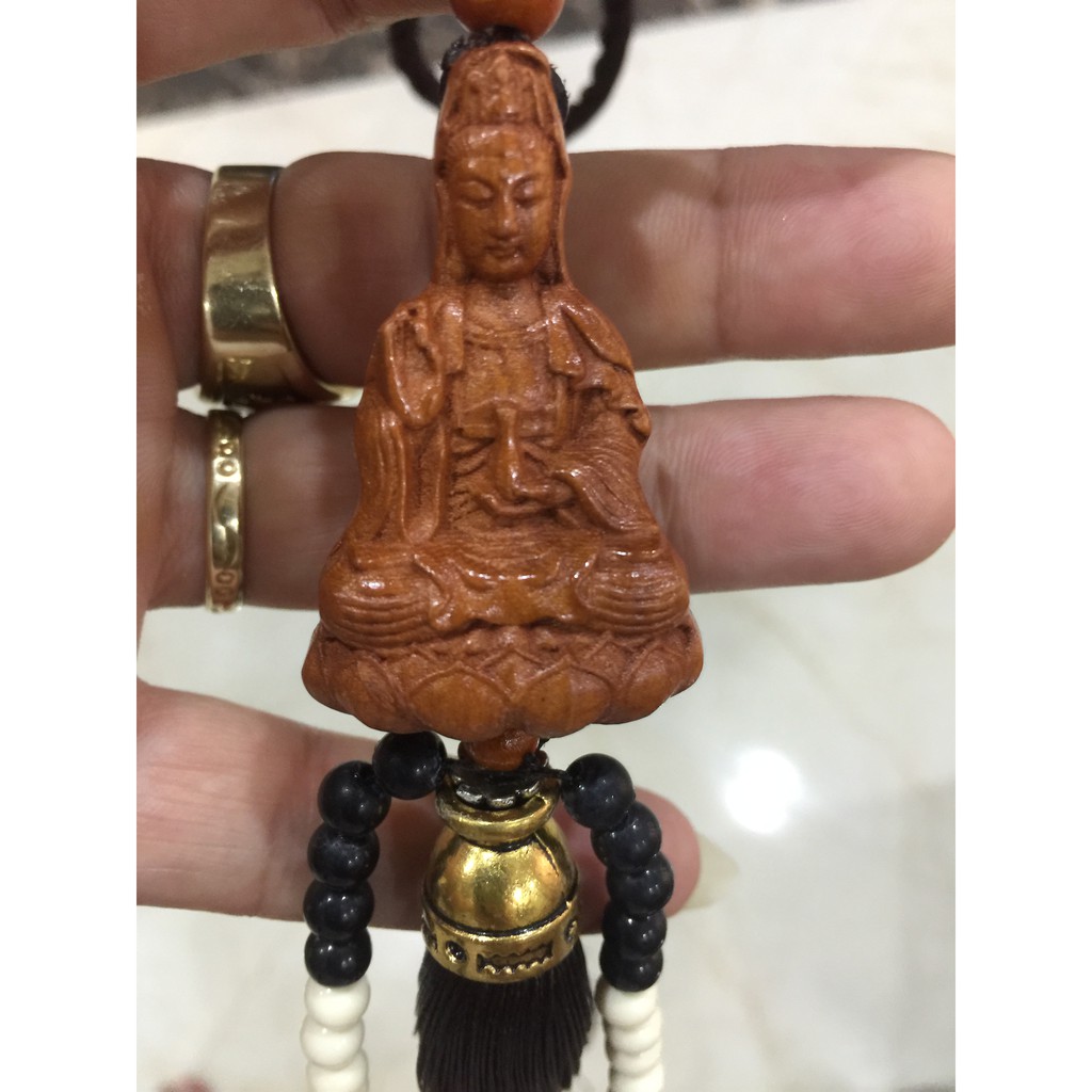 Dây Treo Trang Trí Phong Thủy Ô Tô 3D Phật Bà Quan Âm